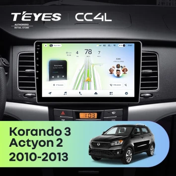 Штатная магнитола Teyes CC4L 6/64 с DTS SsangYong Korando 3 Actyon 2 (2010-2013)