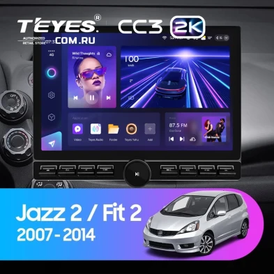 Штатная магнитола Teyes CC3 2K 6/128 Honda Jazz 2 (2007-2014) (13" с кнопками)