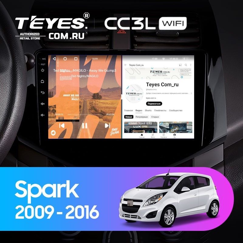 Штатная магнитола Teyes CC3L WiFi 2/32 Chevrolet Spark M300 (2009-2016) F1