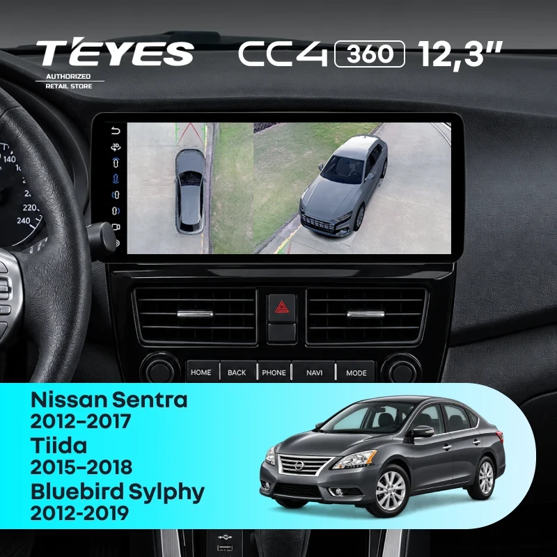 Штатная магнитола Teyes CC4 12.3" 360 6/64 Nissan Bluebird Sylphy (2012-2019)