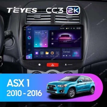 Штатная магнитола Teyes CC3 2K 4/64 Mitsubishi ASX 1 (2010-2016) F1 Тип-A