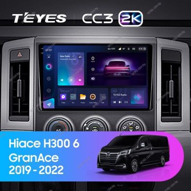 Штатная магнитола Teyes CC3 2K 4/64 Toyota Hiace H300 VI (2019-2022) Тип-A