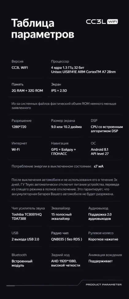 Штатная магнитола Teyes CC3L WiFi 2/32 Geely Emgrand X7 1 GX7 EX7 (2011-2019)