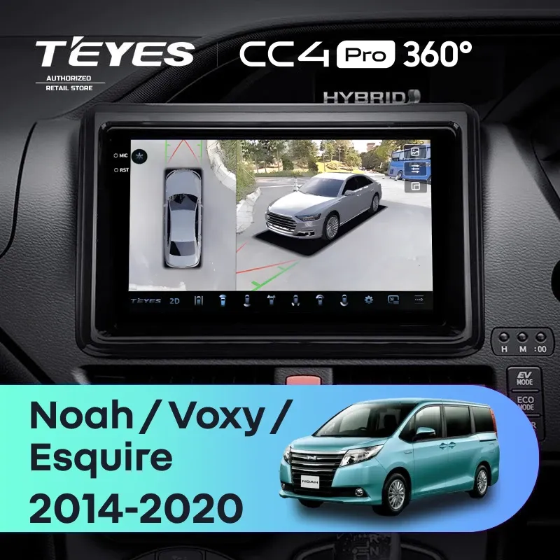 Штатная магнитола Teyes CC4 Pro 360 12/256 Toyota Noah R80 (2014-2020) Правый руль