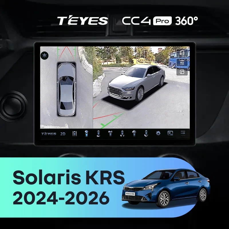 Штатная магнитола Teyes CC4 Pro 360 8/128 Solaris KRS (2024-2026) (13")