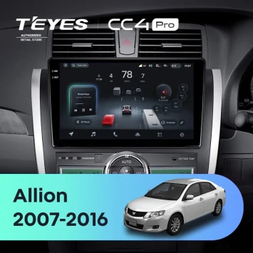 Штатная магнитола Teyes CC4 Pro 12/256 Toyota Allion T260 (2007-2016) Правый руль