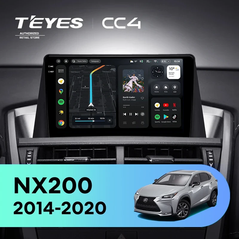 Штатная магнитола Teyes CC4 6/64 Lexus NX200 Z10 NX 200 (2014-2020) (0din)