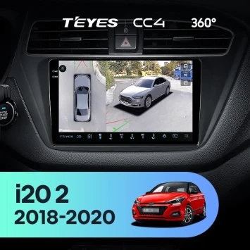 Штатная магнитола Teyes CC4 360 6/64 Hyundai i20 2 GB (2018-2020)