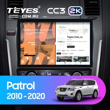 Штатная магнитола Teyes CC3 2K 6/128 Nissan Patrol Y62 (2010-2020) F2 (11")