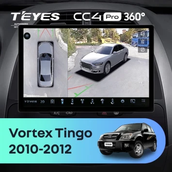 Штатная магнитола Teyes CC4 Pro 360 8/128 Vortex Tingo (2010-2012) (13")