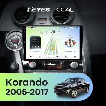 Штатная магнитола Teyes CC4L 6/64 с DTS SsangYong Korando Sports (2005-2017)