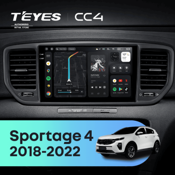 Штатная магнитола Teyes CC4 8/128 Kia Sportage 4 (2018-2022) Тип-B (черная)