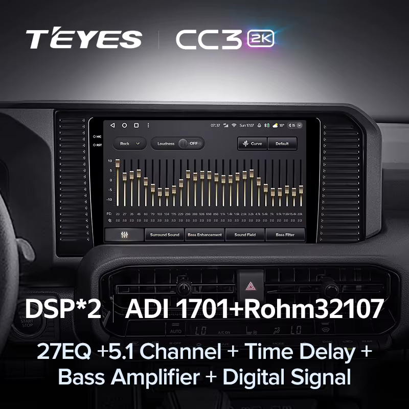 Штатная магнитола Teyes CC3 2K 4/32 Toyota Land Cruiser Prado 250 (2024-2026)