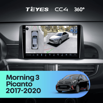 Штатная магнитола Teyes CC4 360 8/128 Kia Morning 3 (2017-2023) Тип-A