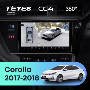 Штатная магнитола Teyes CC4 360 8/128 Toyota Corolla (2017-2018) Тип-B