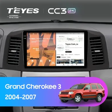 Штатная магнитола Teyes CC3 2K 6/128 Jeep Grand Cherokee 3 WK (2004-2007) F1