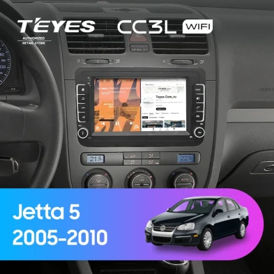 Штатная магнитола Teyes CC3L WiFi 2/32 Volkswagen Jetta 5 (2005-2010) (с кнопками) 7"