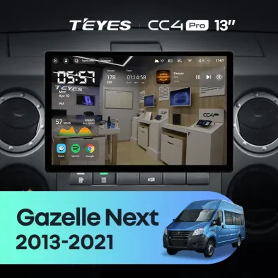 Штатная магнитола Teyes CC4 Pro 8/128 для GAZ Gazelle Next (2013-2021) F1 (13")