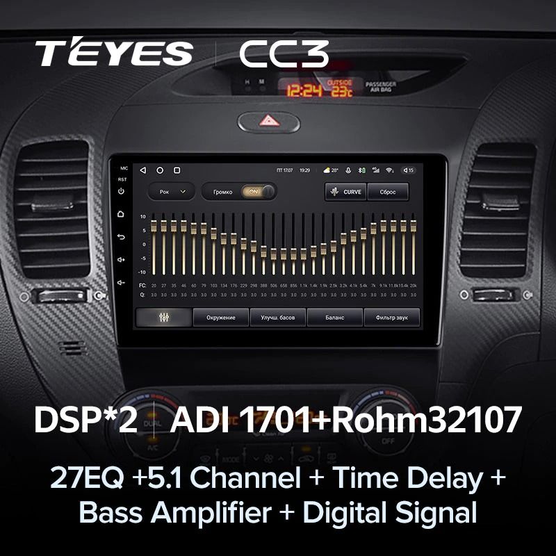 Штатная магнитола Teyes CC3 6/128 Kia Cerato 3 YD (2013-2017) F1 Тип-AB