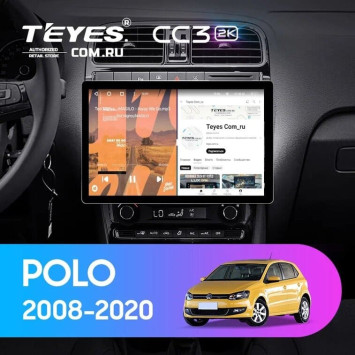 Штатная магнитола Teyes CC3 2K 4/64 Volkswagen Polo 5 (2008-2020) F1 (13")