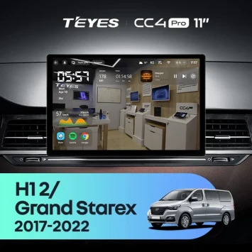 Штатная магнитола Teyes CC4 Pro 12/256 Hyundai H1 2 Grand Starex TQ (2017-2022) (11")