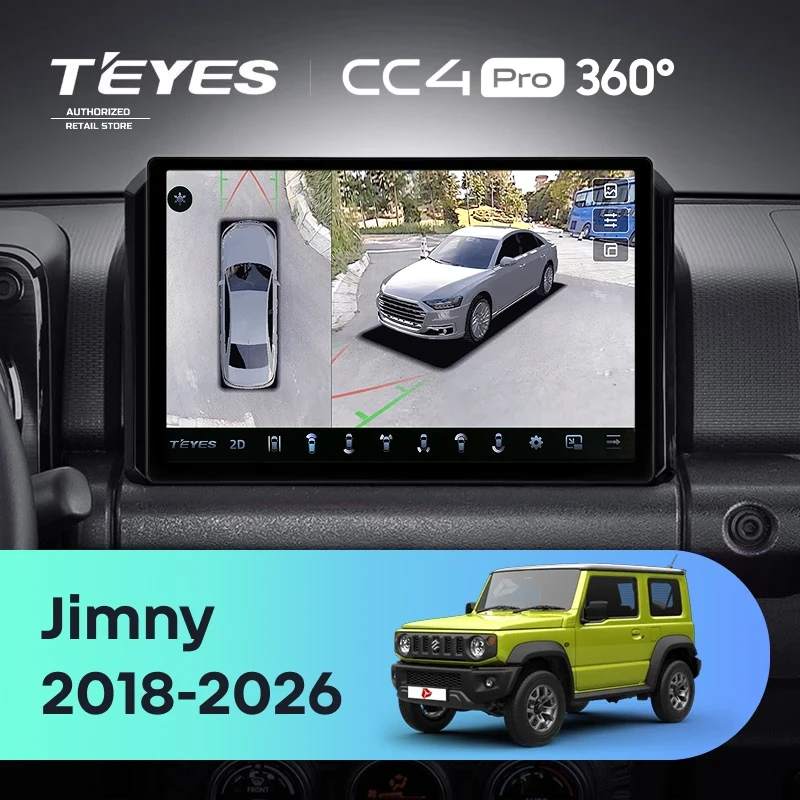 Штатная магнитола Teyes CC4 Pro 360 12/256 Suzuki Jimny JB64 (2018-2026) (11")