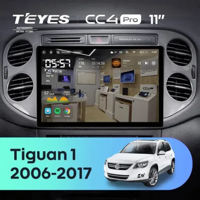 Штатная магнитола Teyes CC4 Pro 12/256 Volkswagen Tiguan 1 NF (2006-2017) F2 (11")