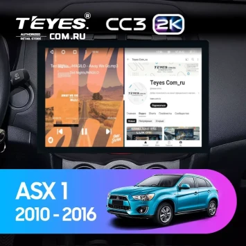 Штатная магнитола Teyes CC3 2K 6/128 Mitsubishi ASX 1 (2010-2016) F1 Тип-A (13")