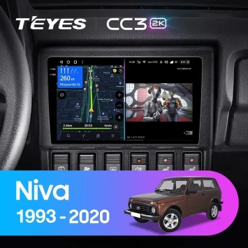 Штатная магнитола Teyes CC3 2K 360 6/128 Lada Niva (1993-2020)