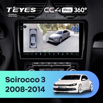 Штатная магнитола Teyes CC4 Pro 360 12/256 Volkswagen Scirocco (2008-2014) F2
