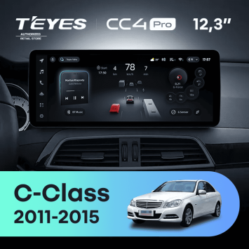 Штатная магнитола Teyes CC4 Pro 12.3" 8/128 Mercedes-Benz C-Class W204 C204 S204 (NTG 4.0) (2011-2015) Universal