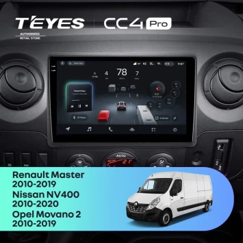 Штатная магнитола Teyes CC4 Pro 8/128 Opel Movano 2 (2010-2019) F2