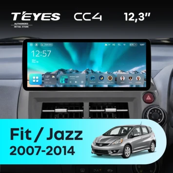 Штатная магнитола Teyes CC4 12.3" 6/64 Honda Fit GE GP GE (2007-2014) Правый руль