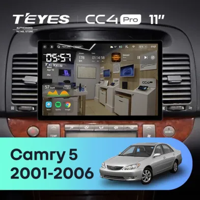 Штатная магнитола Teyes CC4 Pro 12/256 Toyota Camry 5 XV 30 (2001-2006) Тип-A (11")