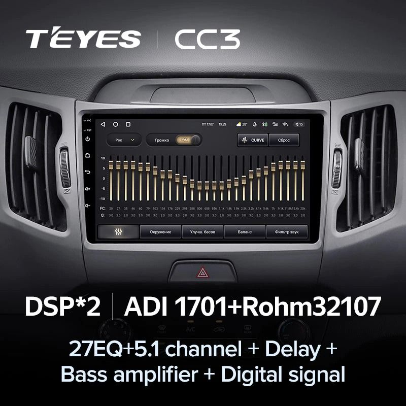Штатная магнитола Teyes CC3 4/32 Kia Sportage 3 SL (2010-2016) Тип-C