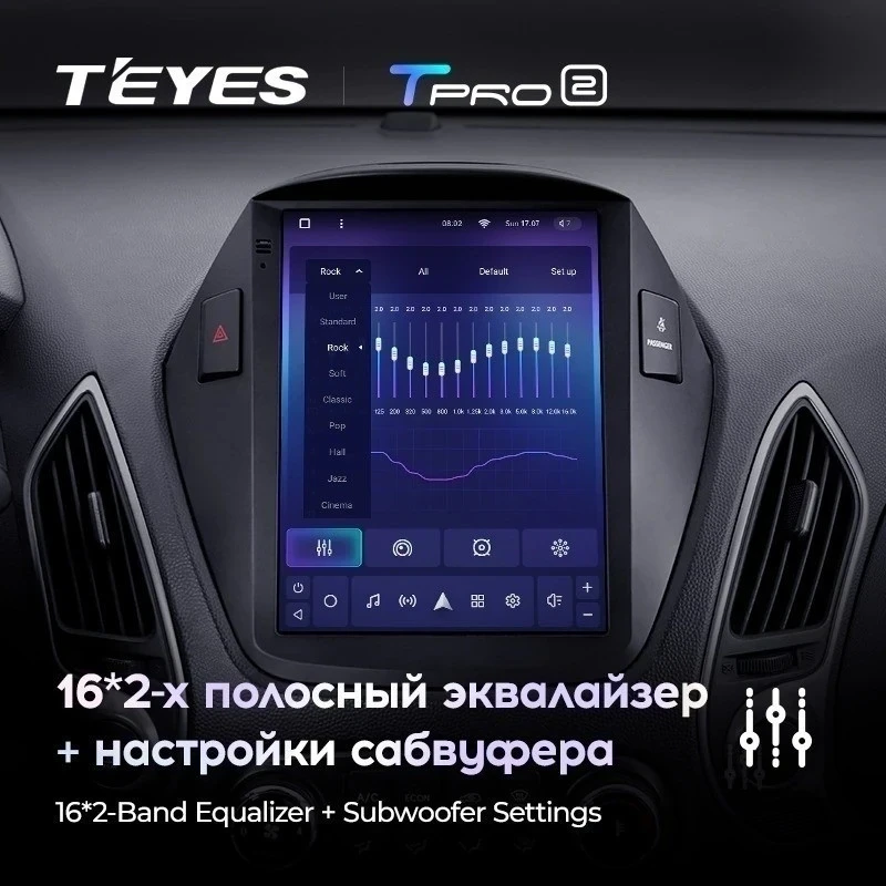 Штатная магнитола Tesla style Teyes TPRO 2 6/128 Hyundai IX35 (2009-2015) F2 Тип-C