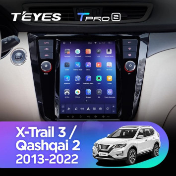 Штатная магнитола Tesla style Teyes TPRO 2 4/32 Nissan Qashqai 2 J11 (2013-2022)