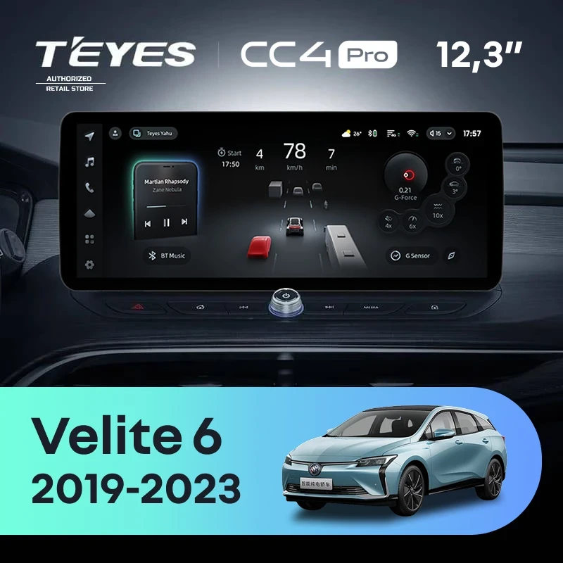 Штатная магнитола Teyes CC4 Pro 12.3" 8/128 Buick Velite 6 (2019-2023) Тип-A