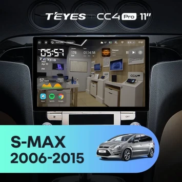Штатная магнитола Teyes CC4 Pro 12/256 Ford S-MAX (2006-2015) F2 (11")