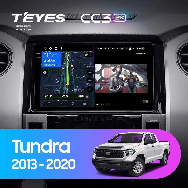 Штатная магнитола Teyes CC3 2K 4/32 Toyota Tundra XK50 (2013-2020)