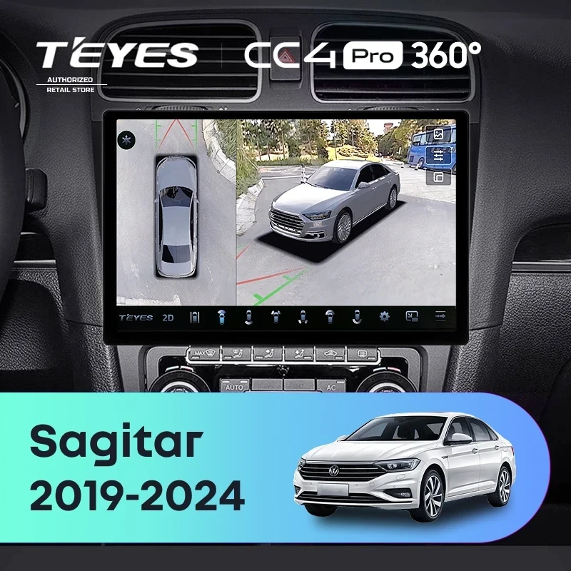 Штатная магнитола Teyes CC4 Pro 360 8/128 Volkswagen Sagitar (2019-2024) (11")