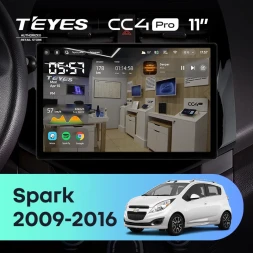 Штатная магнитола Teyes CC4 Pro 8/128 Chevrolet Spark M300 (2009-2016) F1 (11")