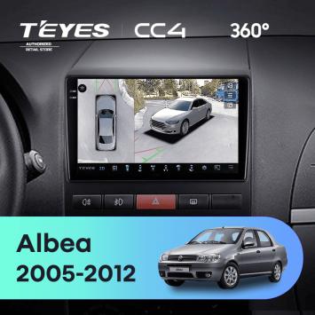 Штатная магнитола Teyes CC4 360 6/64 Fiat Albea (2005-2012)