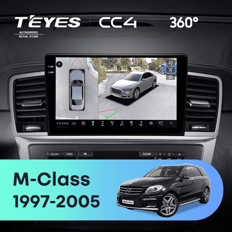 Штатная магнитола Teyes CC4 360 8/128 Mercedes-Benz M-Class I W163 ML (1997-2005) Тип-B