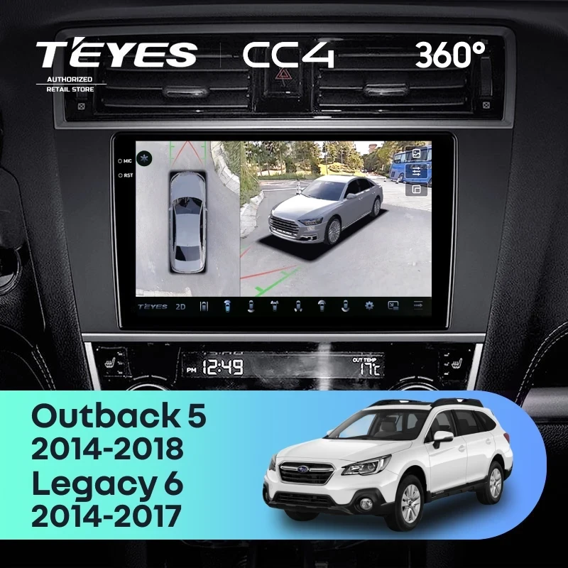 Штатная магнитола Teyes CC4 360 8/128 Subaru Legacy 6 (2014-2017)
