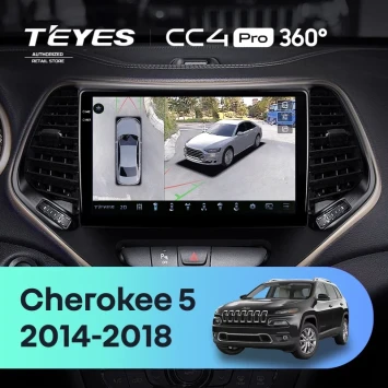 Штатная магнитола Teyes CC4 Pro 360 12/256 Jeep Cherokee 5 KL (2014-2018)