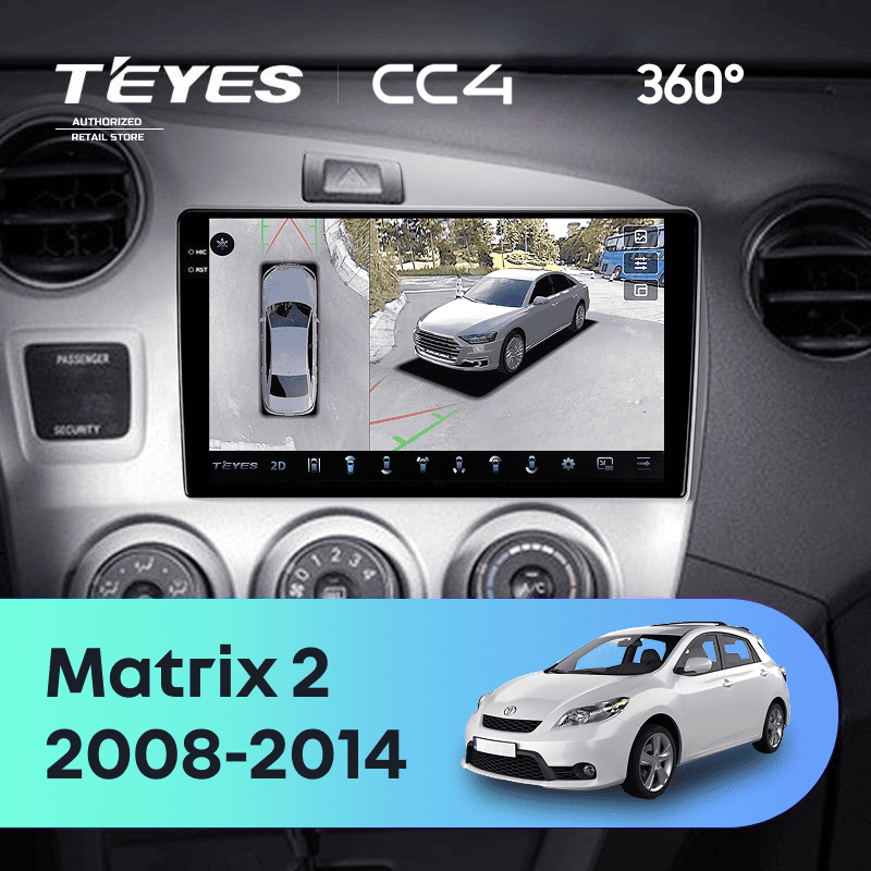 Штатная магнитола Teyes CC4 360 8/128 Toyota Matrix 2 E140 (2008-2014)