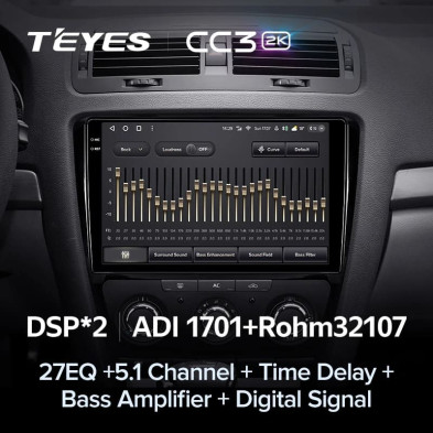 Штатная магнитола Teyes CC3 2K 360 6/128 Skoda Octavia 2 A5 (2008-2013) (10 inch Universal)