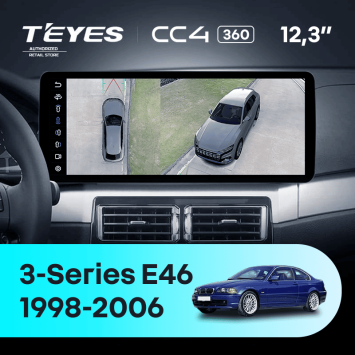 Штатная магнитола Teyes CC4 12.3" 360 6/64 BMW 3 серии E46 (1998-2006) Universal