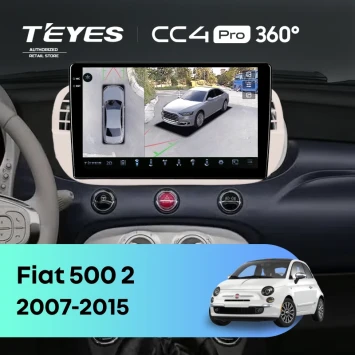 Штатная магнитола Teyes CC4 Pro 360 12/256 Fiat 500 2 (2007-2015)